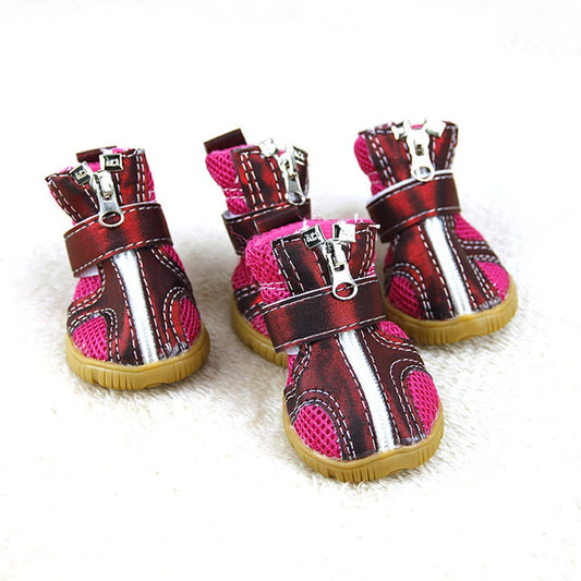 Breathable Dog Shoes – Spring & Summer Anti-Slip Boots for Small Dogs