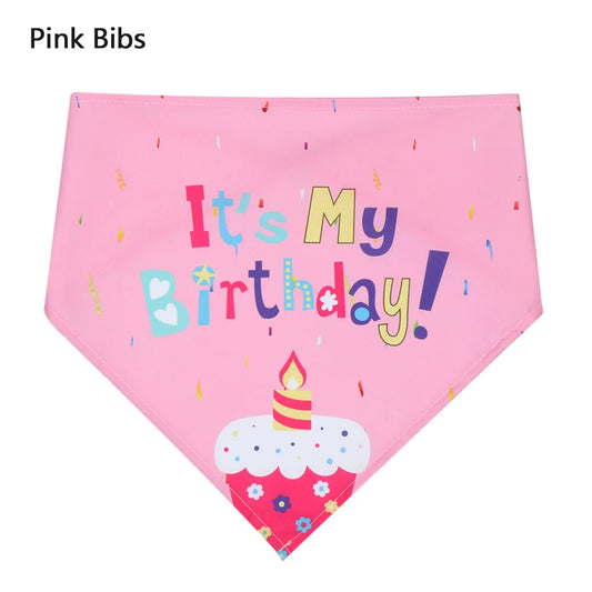 Pet Birthday Caps & Bibs – Sequin Design Party Accessories