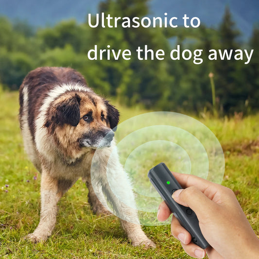 Ultrasonic Dog Repeller – USB Rechargeable Portable Trainer with LED Indicator