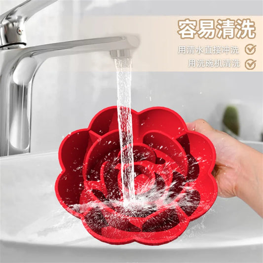 Silicone Slow Feed Bowl – Rose-Shaped Anti-Choke Dog & Cat Bowl