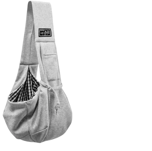 CozyTote Pet Sling Bag – Cotton Crossbody Carrier for Cats & Small Dogs