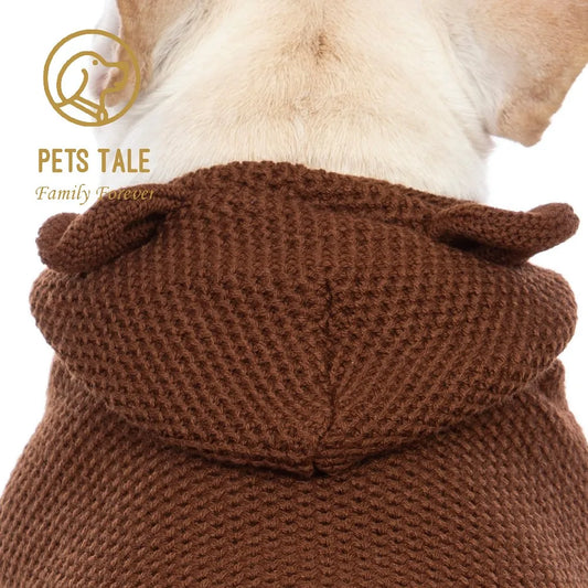 Plain Color Pet Hoodie – Warm Sweater with Pocket for Autumn & Winter