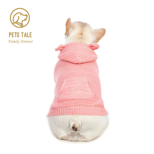 Plain Color Pet Hoodie – Warm Sweater with Pocket for Autumn & Winter