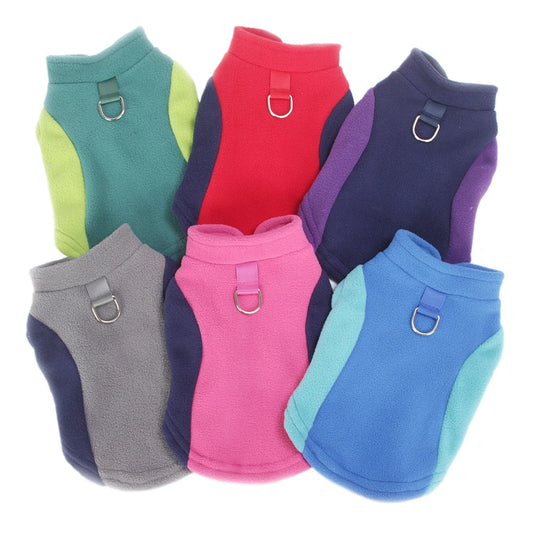 Fleece Vest Dog Sweater – Warm Pullover for Small & Medium Dogs