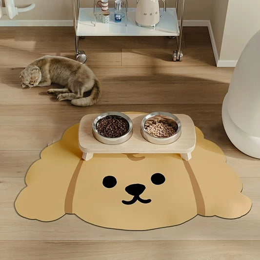 VIKAMA Cartoon Diatomaceous Earth Pet Mat – Quick-Drying & Non-Slip