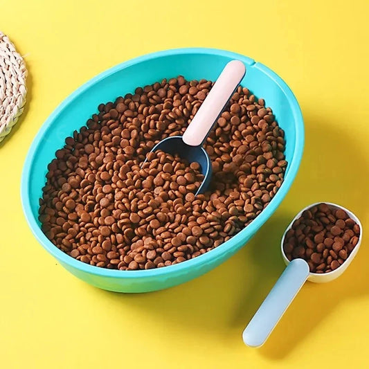 Dog & Cat Food Scoop with Sealing Clip – Multifunctional Measuring Spoon