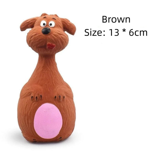 Latex Squeaky Animal Dog Toy – Elephant & Cow Rubber Chew Toys