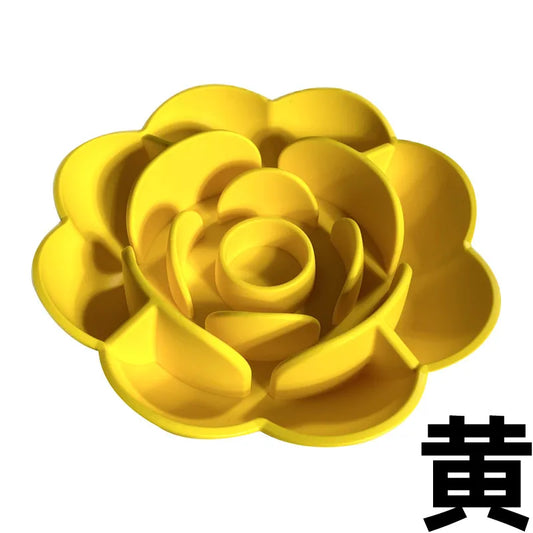 Silicone Slow Feed Bowl – Rose-Shaped Anti-Choke Dog & Cat Bowl