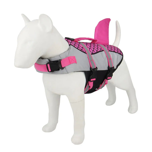 Scales Shark Swim Dog Life Jacket – Summer Swimming Vest Harness