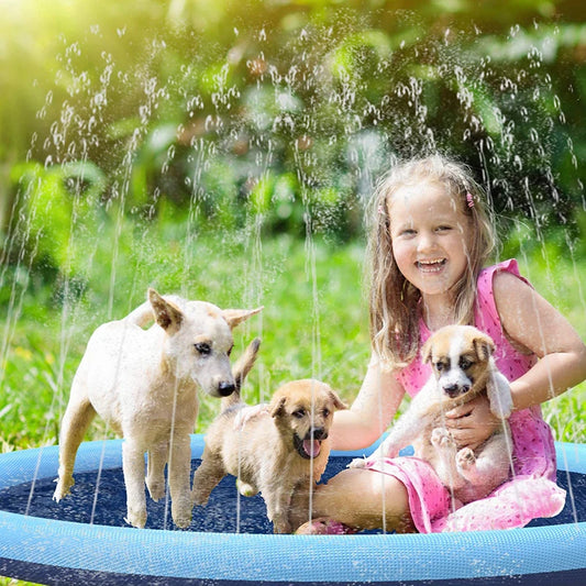 AquaPlay 170cm Inflatable Splash Pad – Summer Cooling Pool for Pets & Kids
