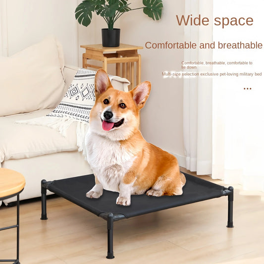 BreezyLift Elevated Pet Bed – Portable Folding Bed for Dogs & Cats