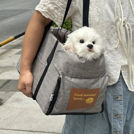 TravelNest Car Seat Bed – Portable Central Dog Carrier for Small Pets