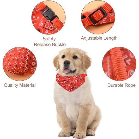 Adjustable Pet Scarf – Bandana Collar for Dogs and Cats