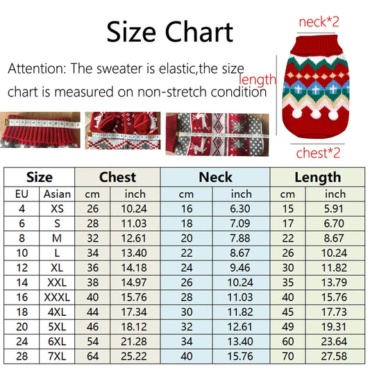 Holiday Pet Sweater – Christmas & Halloween Dog and Cat Costume