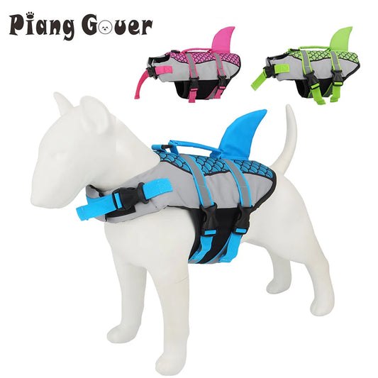 Scales Shark Swim Dog Life Jacket – Summer Swimming Vest Harness