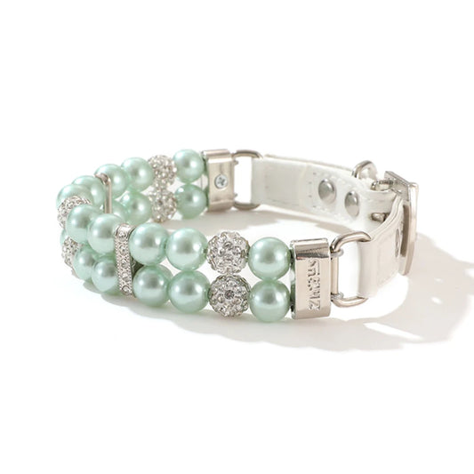 Pearl Pet Collar – Artificial Pearls & Rhinestone Necklace for Pets