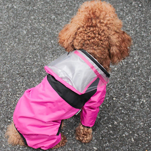 Dog Face Pet Raincoat – Waterproof Jumpsuit Jacket for Dogs