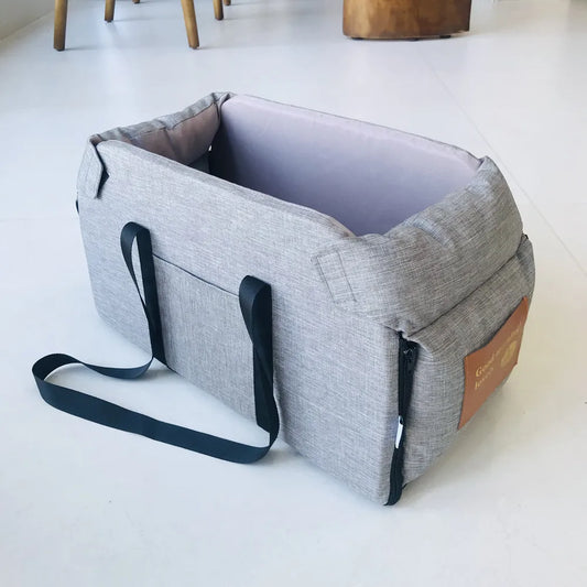 TravelNest Car Seat Bed – Portable Central Dog Carrier for Small Pets