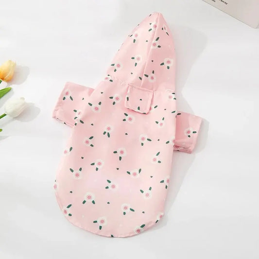 Summer Waterproof Dog Raincoat – Short Sleeve Fashion Coat for Dogs