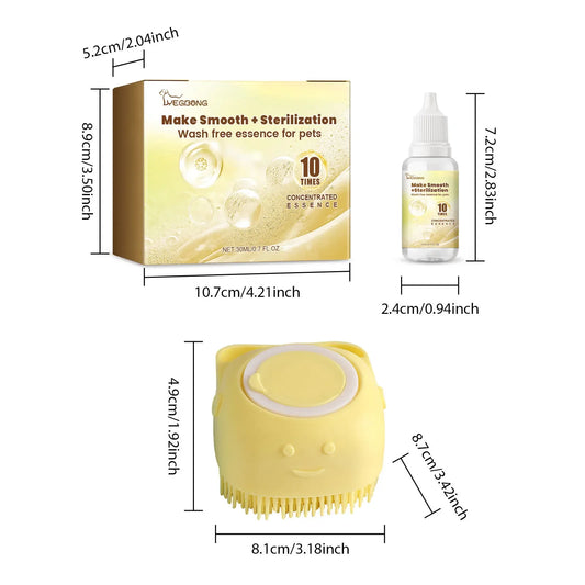 Pet Wash-free Essence Set – Dry Cleaning Care for Cats and Dogs