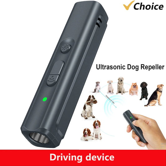 Ultrasonic Dog Repeller – USB Rechargeable Portable Trainer with LED Indicator