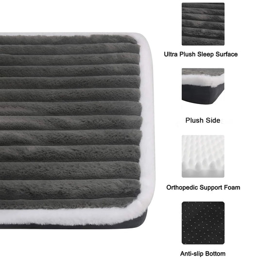 Short Plush Orthopedic Dog Bed – Non-Slip Comfort for All Sizes