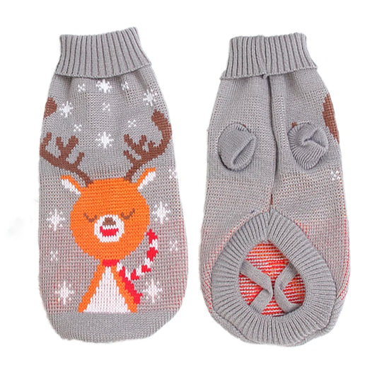 Warm Pet Dog Sweater – Knitted Winter Coat for Small & Medium Dogs