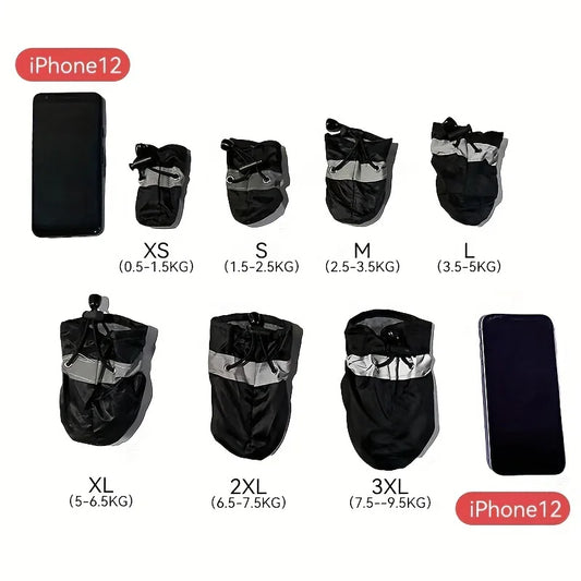 Water-Resistant Dog Shoes – 4pcs Rain Boots for Small Dogs