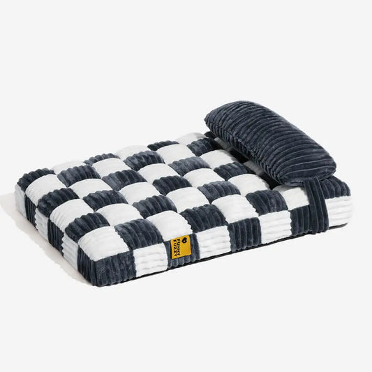 PlushSquare Orthopedic Dog Bed – Handmade Comfort with Pillow