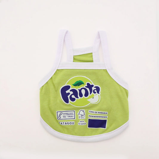 Summer Thin Style Pet Clothes – Western-Inspired Dopamine Fruit Soda Vest