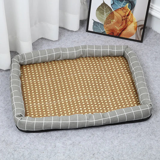 RattanCool Pet Mat – Breathable Summer Cooling Pad for Dogs & Cats