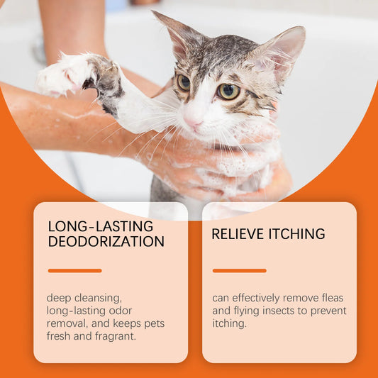 Deep Cleansing Pet Shampoo – Odor Control & Itch Relief for Dogs and Cats