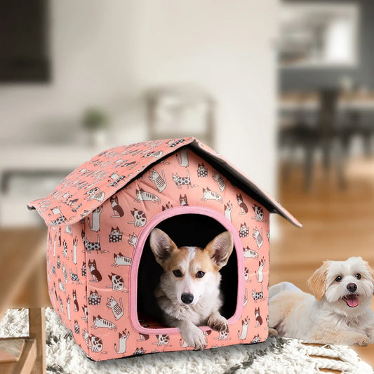RainGuard Outdoor Cat House – Foldable Waterproof Shelter for Cats & Small Dogs
