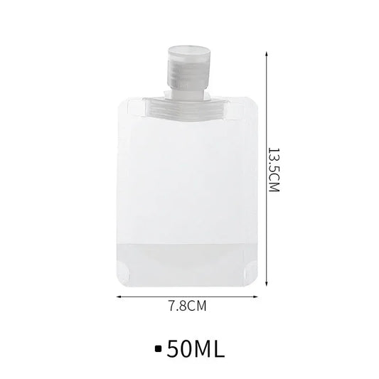Travel Squeeze Bottles Set – 5pcs Refillable Toiletry Pouches