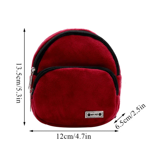 Soft Dog Backpack – Cute Portable Snack Bag for Puppies & Small Dogs