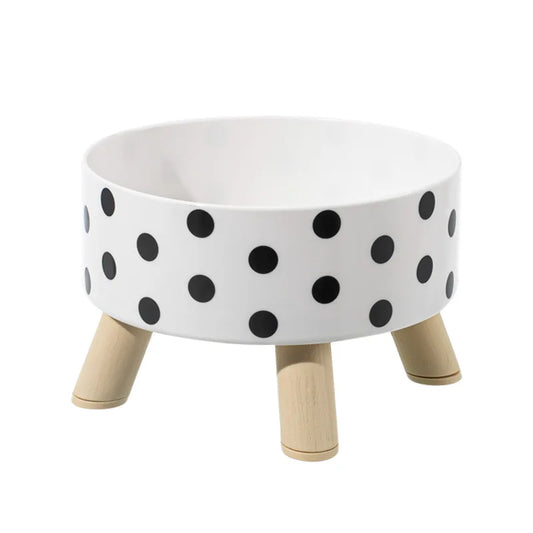 High-Footed Pet Bowl – Anti-Knock Plastic Food Bowl for Dogs & Cats