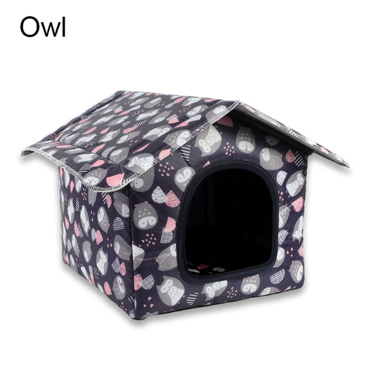 RainGuard Outdoor Cat House – Foldable Waterproof Shelter for Cats & Small Dogs