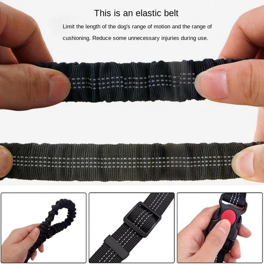 Hands-Free Dog Leash – Adjustable Waist Belt & Chest Strap