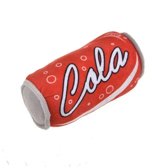 Plush Beer Bottle Dog Toy – Funny Squeaky Chew for Boredom Relief