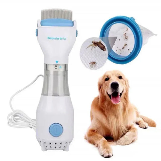 Pet Electric Lice Grabber Comb – Flea & Lice Removal Brush for Cats and Dogs