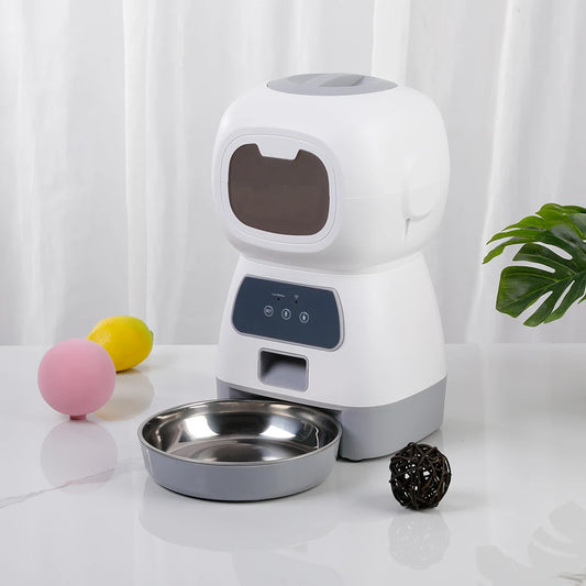 3.5L Automatic Pet Feeder & 2L Smart Water Fountain – WiFi App Controlled