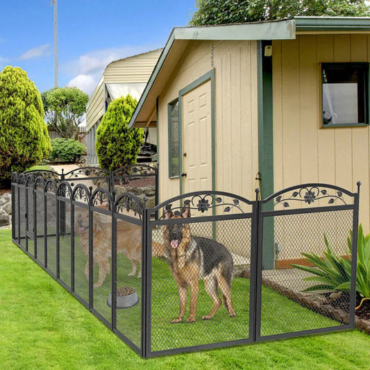 Foldable Metal Dog Playpen – 8-Panel Heavy Duty Whelping & Exercise Fence