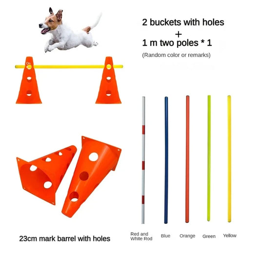 Dog Agility Training Set – Obstacle & Jump Bar Equipment for Active Pets
