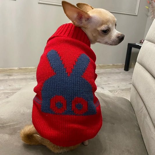 Warm Pet Dog Sweater – Knitted Winter Coat for Small & Medium Dogs